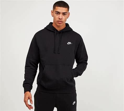 nike club hoodie zwart|nike club overhead hoodie.